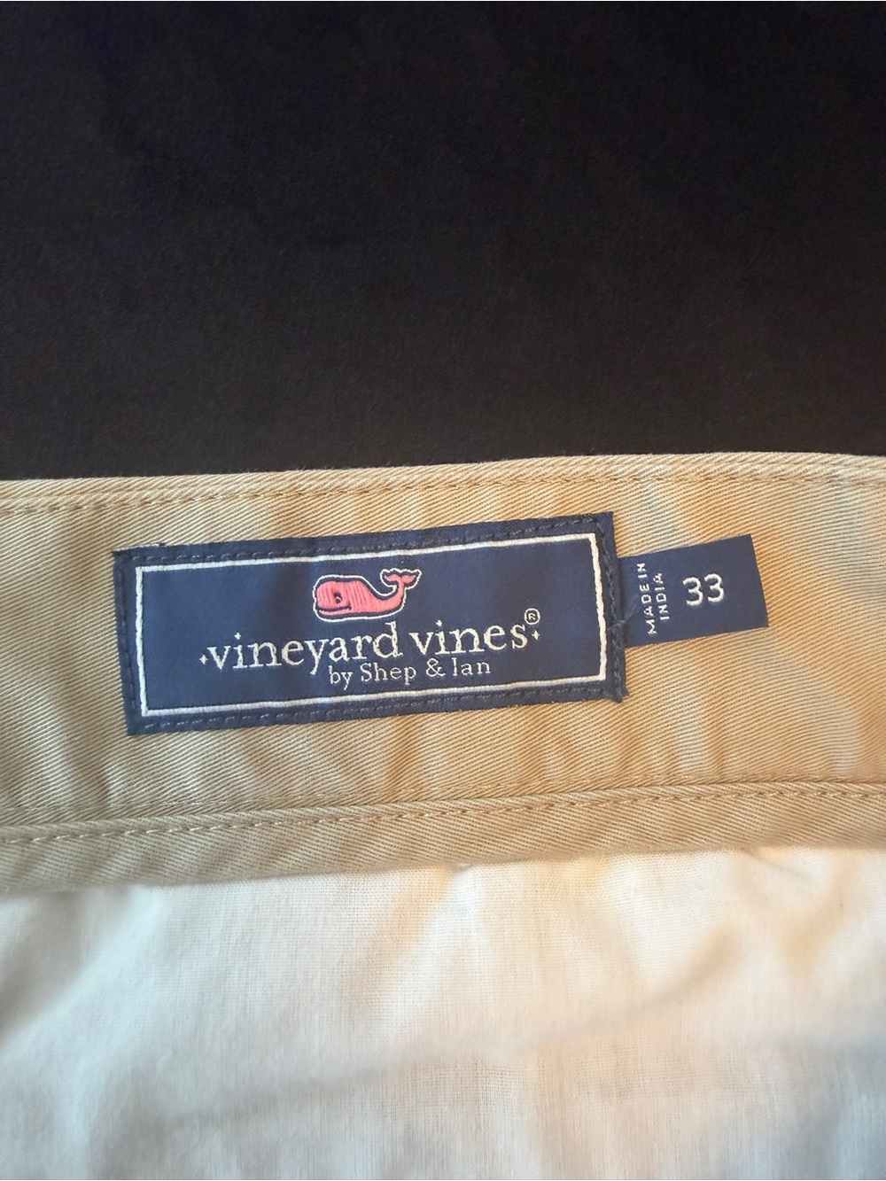 Vineyard Vines Men's Khaki Chino Shorts - Light Cream - Picture 3 of 5
